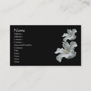 White Hibiscus Flower Nature Business Card