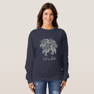 White Hibiscus Flowers Bouquet Personalised Sweatshirt