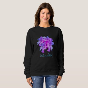 White Hibiscus Flowers Bouquet Tinted Personalised Sweatshirt