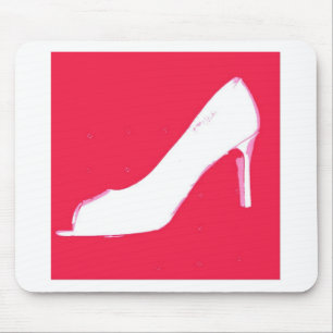 White High Heel Pumps/Bachelorette Mouse Mat