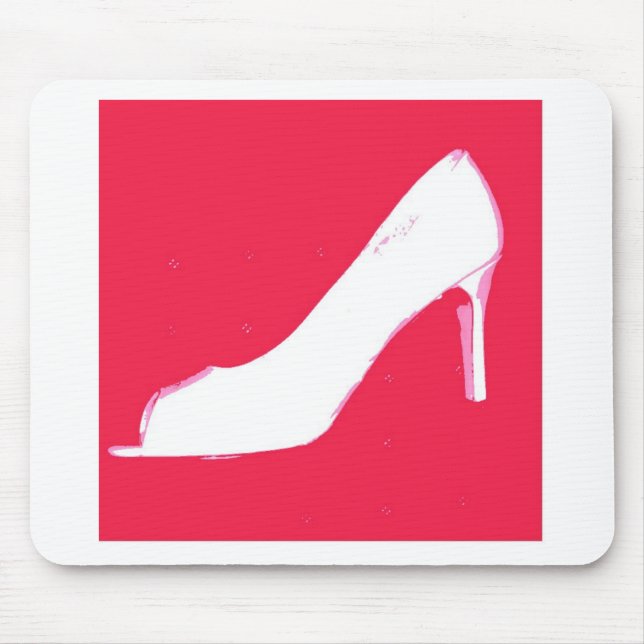 White High Heel Pumps/Bachelorette Mouse Mat (Front)