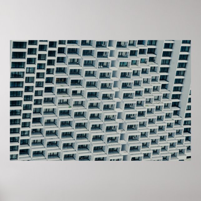 WHITE HIGH-RISE BUILDING POSTER (Front)