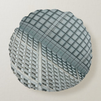 White high-rise commercial building round cushion