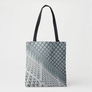 White high-rise commercial building tote bag