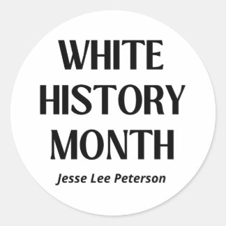 White History Month Jesse Lee Peterson Classic Round Sticker