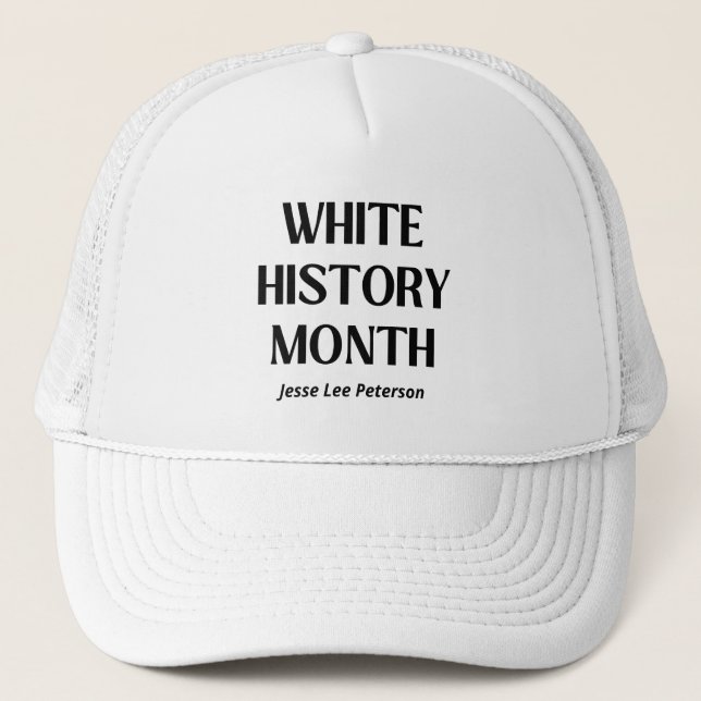 White History Month Jesse Lee Peterson Trucker Hat (Front)