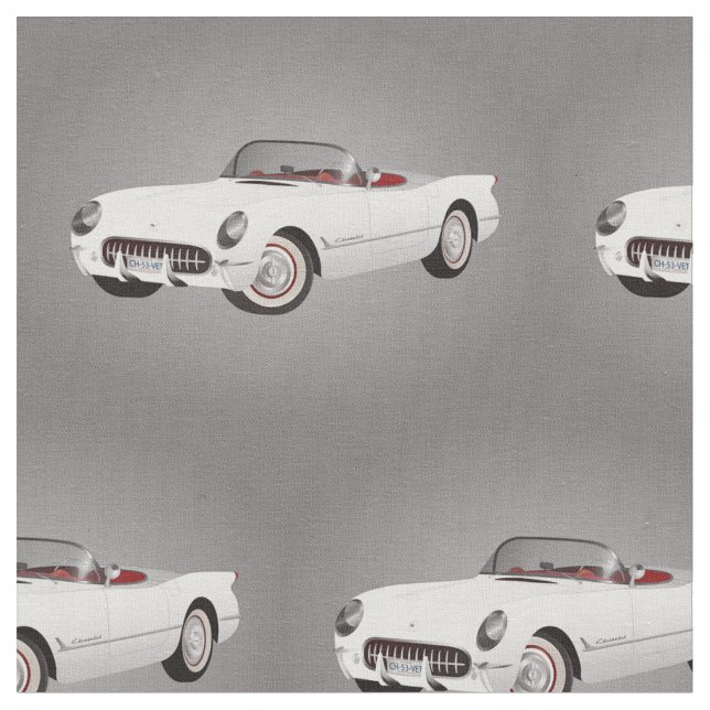 White Hod Rod Convertible Fabric (Close Up)
