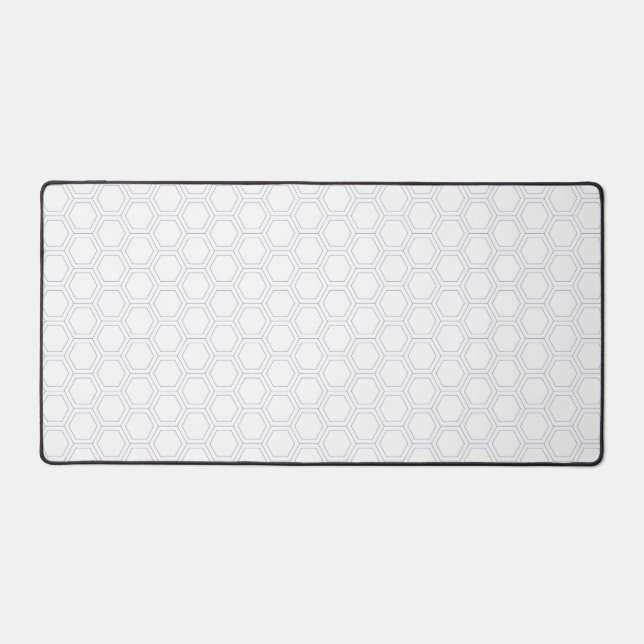 White Honeycomb Aesthetic Desk Pad (Front)