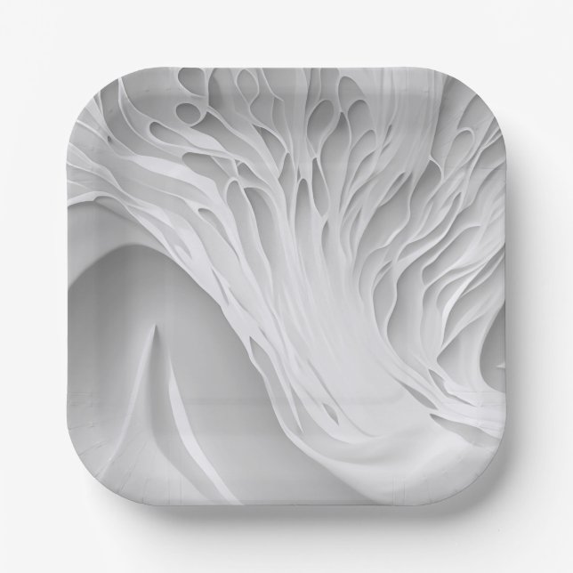 White Honeycomb Paper Plate (Front)