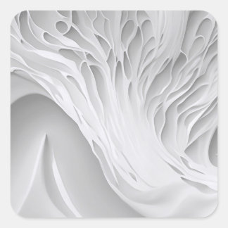 White Honeycomb  Square Sticker