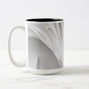 White Honeycomb Two-Tone Coffee Mug