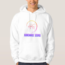 White hoodie - HmS - Handmade Sound