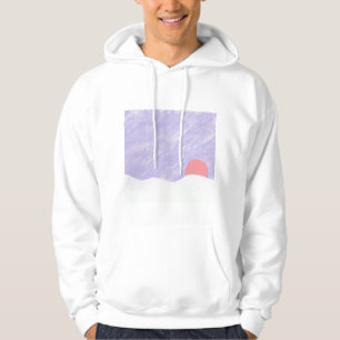 White Hoodie with Mountain Design