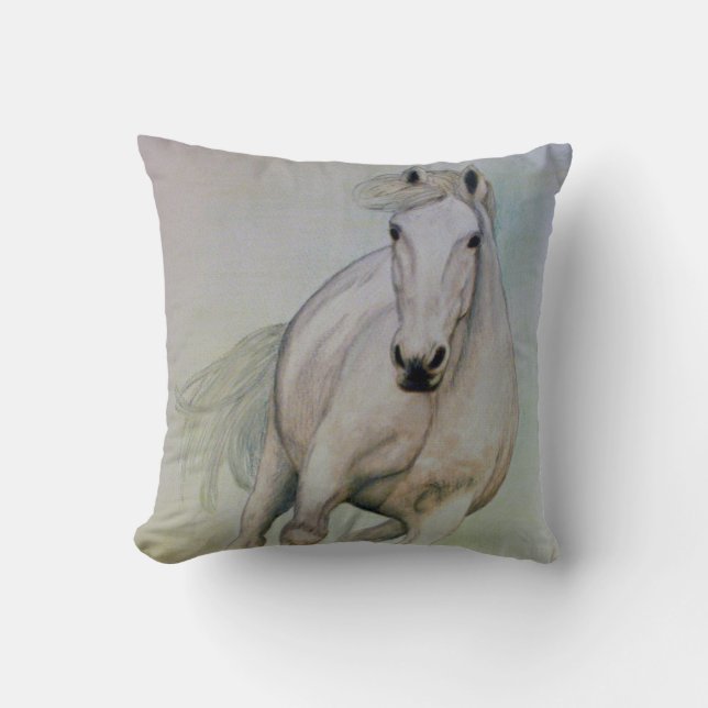 White Horse American MoJo Pillow (Front)