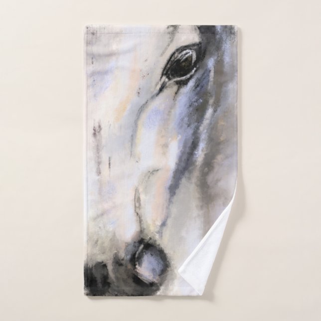 White Horse Bath Towels (Hand Towel)