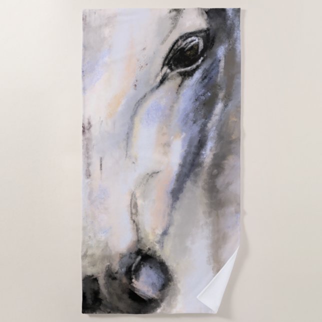White Horse -Beach Towel (Front)