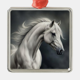 White Horse Beautiful Metal Tree Decoration
