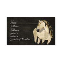 White Horse Black Retro Business Card
