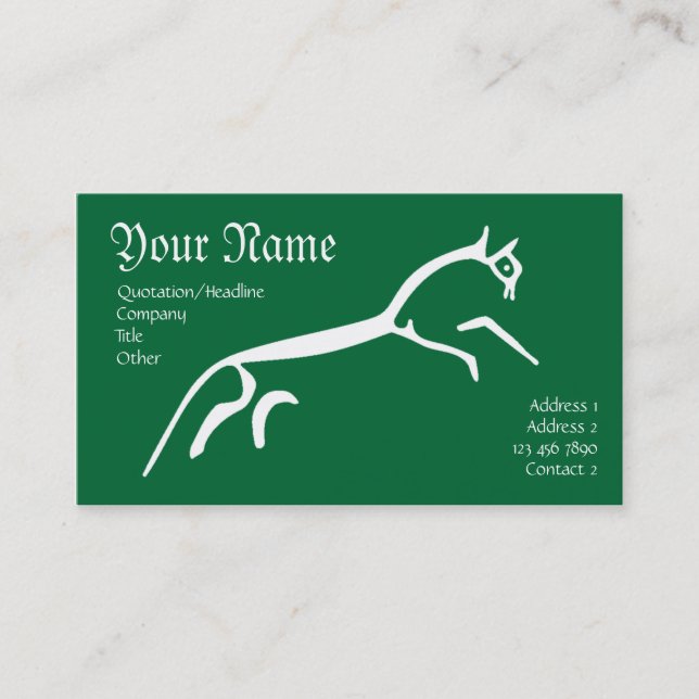 White Horse Business Card - Customised (Front)