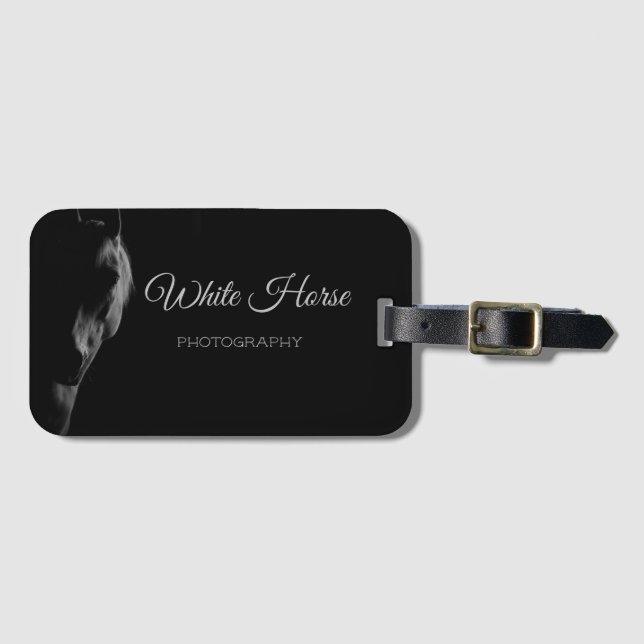 White Horse Business Luggage Tag (Front Horizontal)