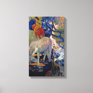 White Horse by Paul Gauguin, Vintage Fine Art Canvas Print