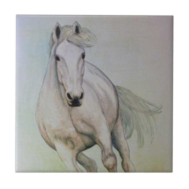 `White Horse' Ceramic Tile (Front)