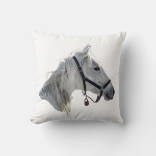 White Horse Cushion