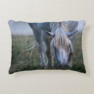 White Horse Decorative Cushion