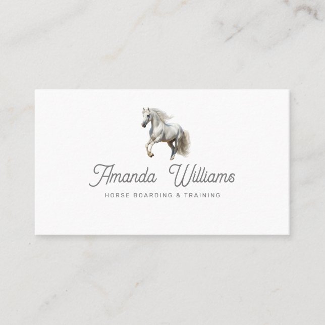 White Horse Equestrian Business Card (Front)