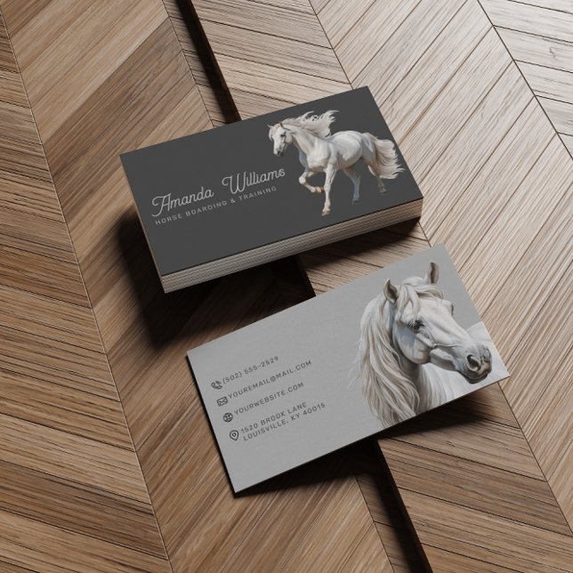 White Horse Equestrian Business Card (Creator Uploaded)