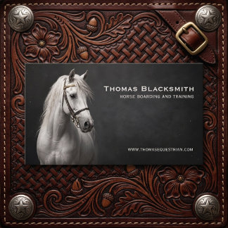 White Horse Equestrian Personalised Business Card