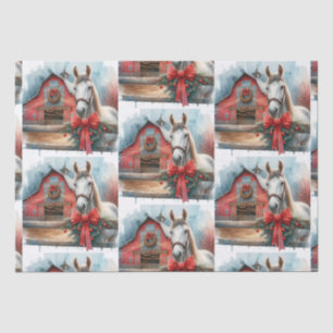 White Horse Festive Farm Christmas Tissue Paper