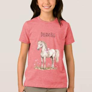 White Horse & Flowers Tri-Blend Shirt