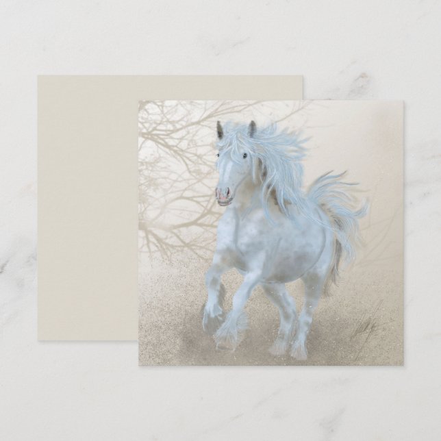 White Horse - Greeting Card (Front/Back)