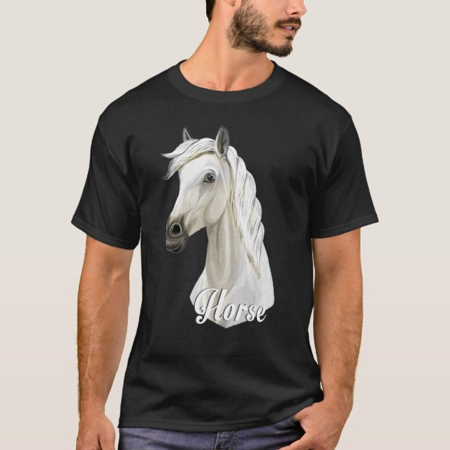 White Horse Head 2 T-Shirt (Front)