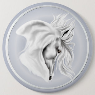 White Horse Head Button