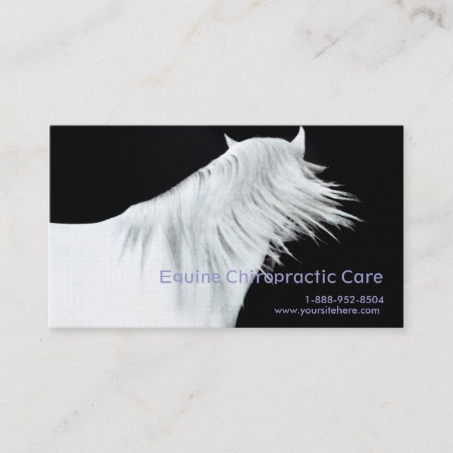 White Horse Head Three Panels Business Card (Front)