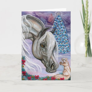 WHITE HORSE Hoilday Squirrel Note Card