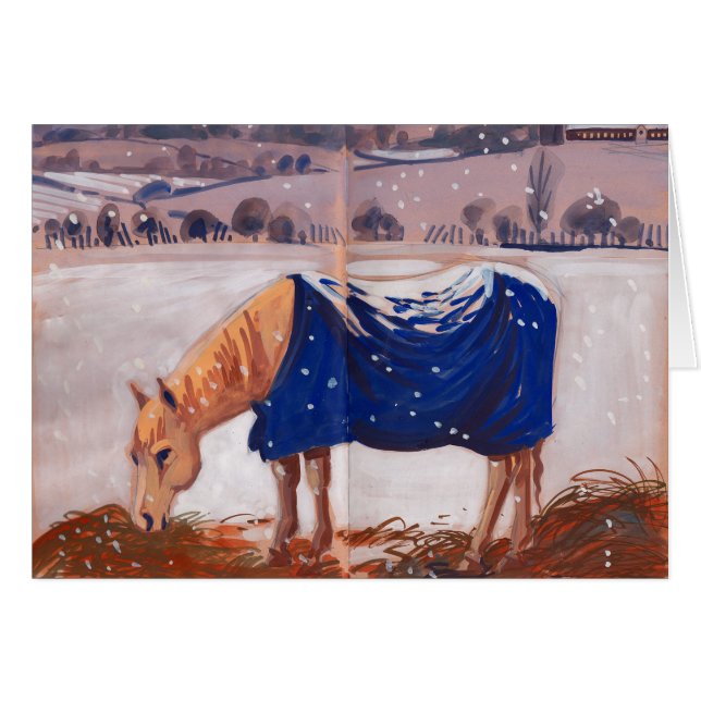 White Horse in the Snow (Front Horizontal)