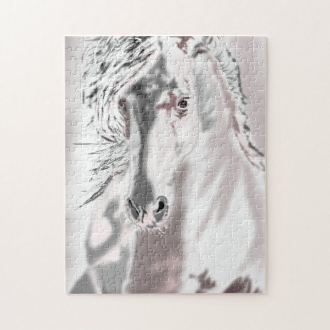 White Horse Jigsaw Puzzle (Vertical)