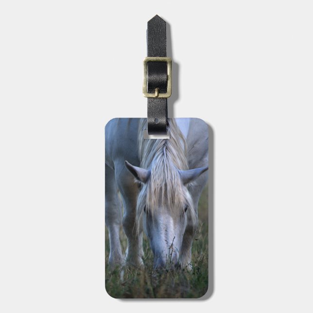 White Horse Luggage Tag (Front Vertical)