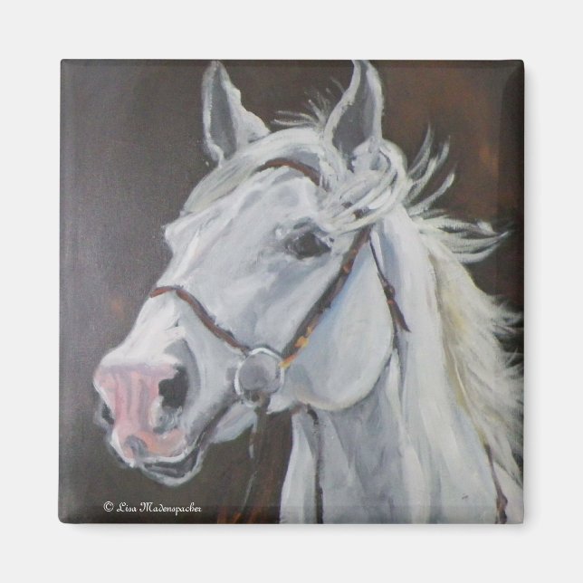White Horse Magnet (Front)