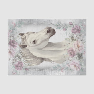 White Horse Meadow Fantasy Decoupage Tissue Paper
