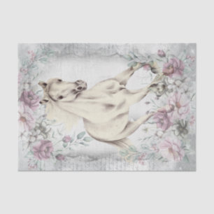White Horse Meadow Fantasy Decoupage Tissue Paper