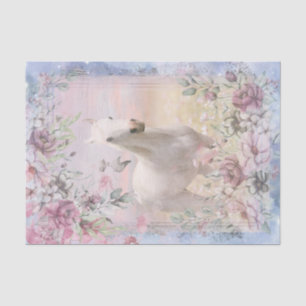 White Horse Meadow Fantasy Decoupage Tissue Paper