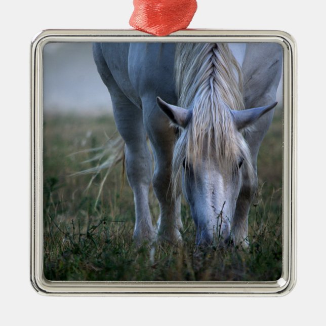 White Horse Metal Tree Decoration (Front)