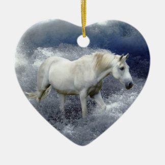 White Horse & Ocean Surf Ornaments