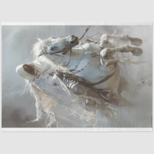 White Horse of Apocalypse Decoupage Tissue Paper