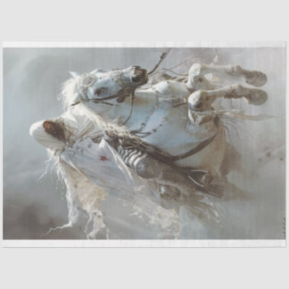 White Horse of Apocalypse Decoupage Tissue Paper