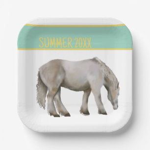 White Horse Picnic paper plates